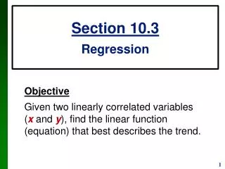 section 10 3 regression