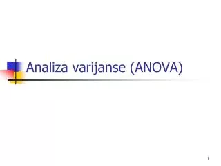 analiza varijanse anova