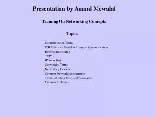 Training On Networking Concepts