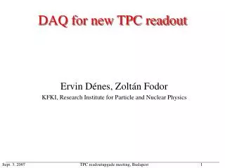 DAQ for new TPC readout