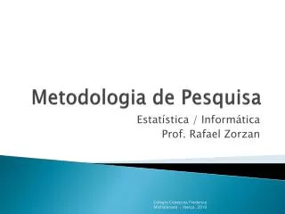 metodologia de pesquisa