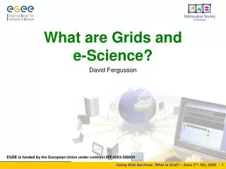 What are Grids and e-Science?