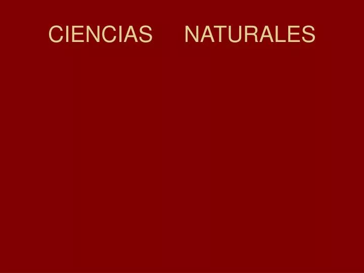 ciencias naturales