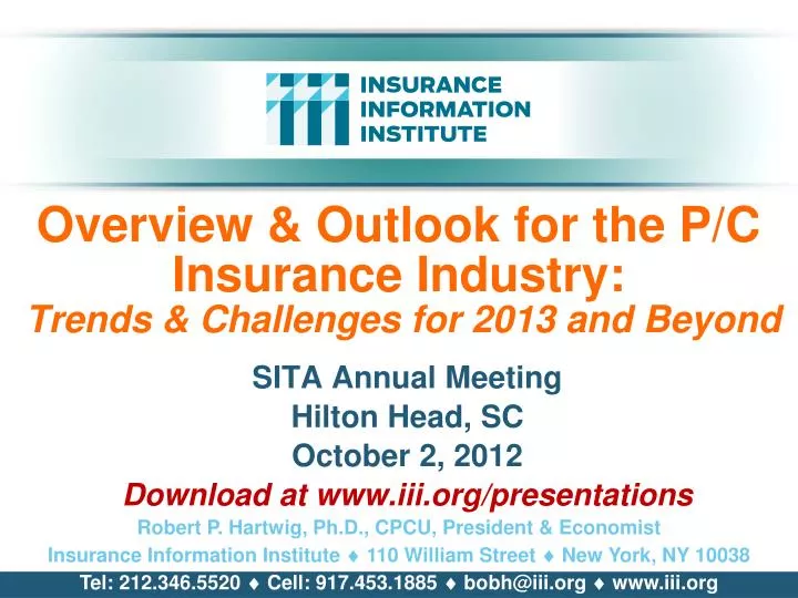 overview outlook for the p c insurance industry trends challenges for 2013 and beyond