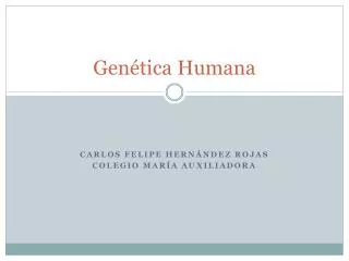 gen tica humana