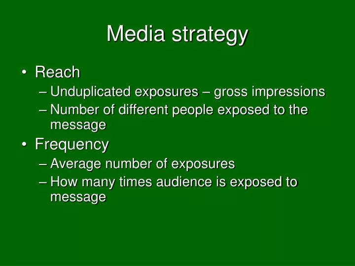media strategy