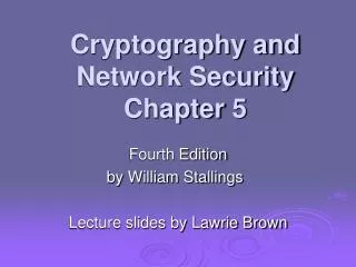 cryptography and network security chapter 5