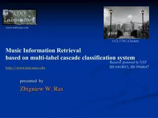 Music Information Retrieval based on multi-label cascade classification system