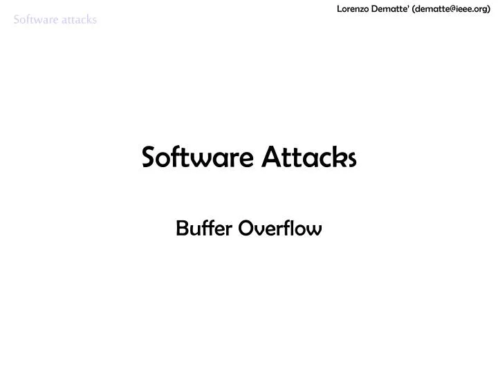 software attacks