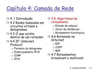 cap tulo 4 camada de rede