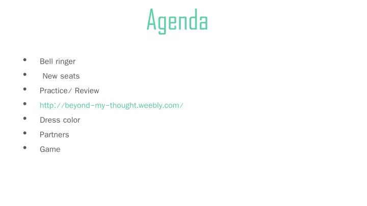 agenda