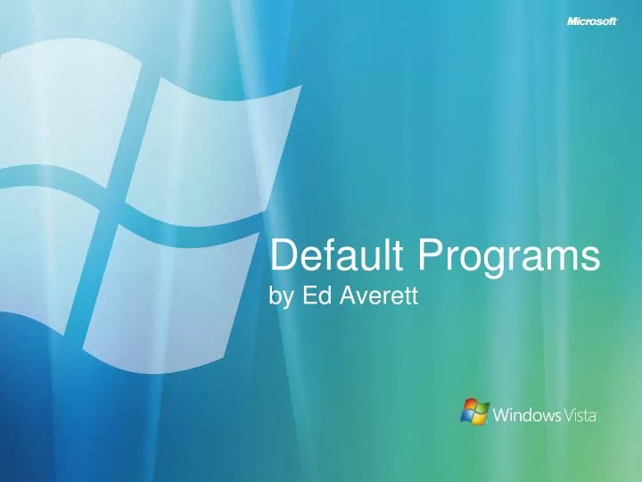 default programs by ed averett