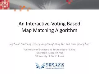 An Interactive-Voting Based Map Matching Algorithm