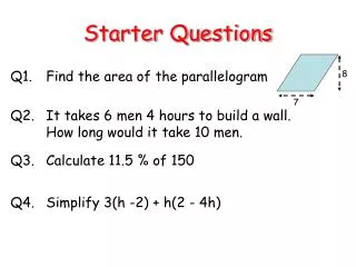 Starter Questions