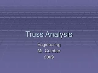 Truss Analysis
