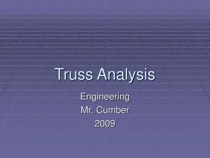 truss analysis