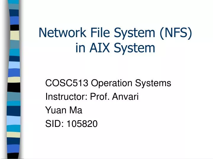 network file system nfs in aix system