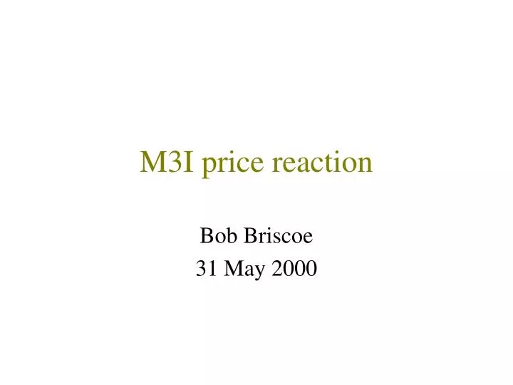 m3i price reaction