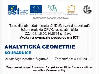analytick geometrie