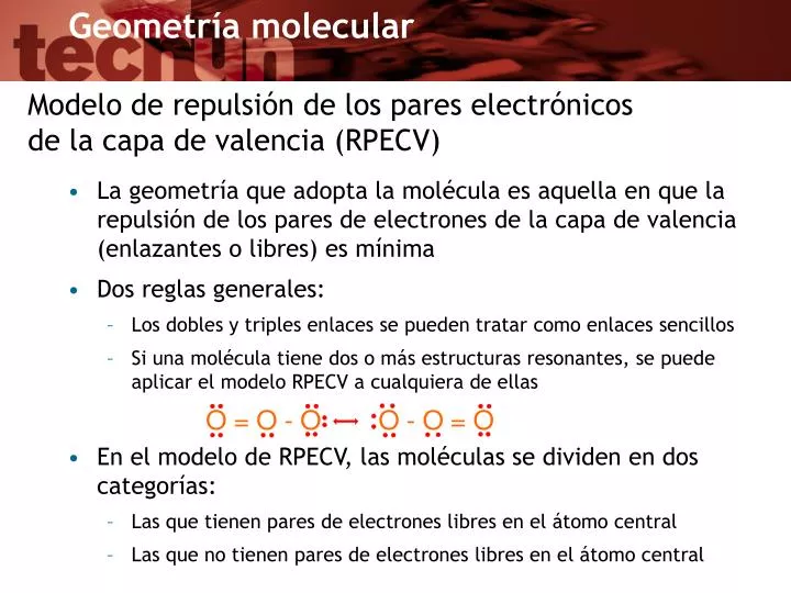 modelo de repulsi n de los pares electr nicos de la capa de valencia rpecv