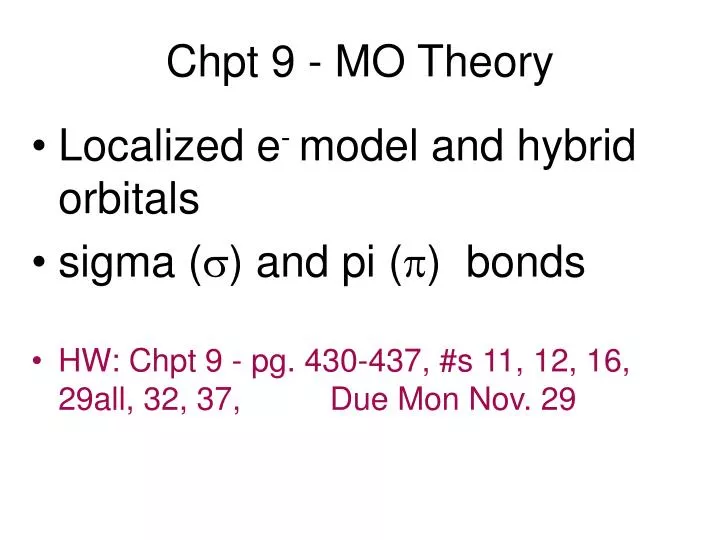 chpt 9 mo theory