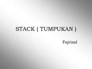 stack tumpukan