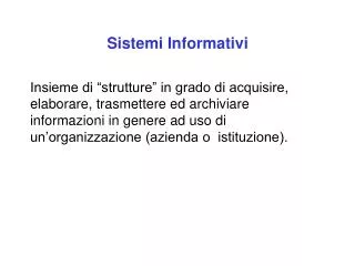 sistemi informativi
