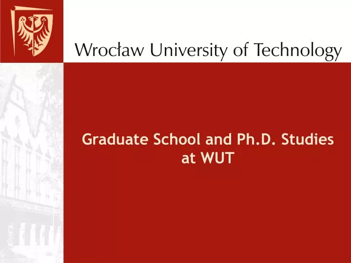 graduate school and ph d studies at wut