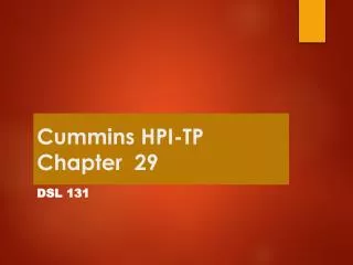 Cummins HPI-TP Chapter 29