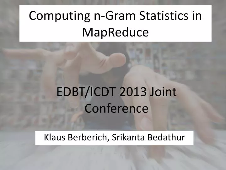 computing n gram statistics in mapreduce