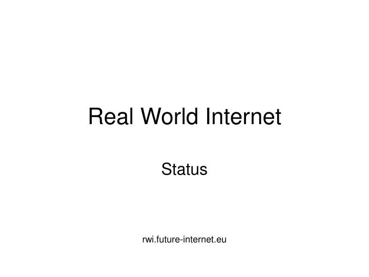 real world internet