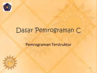 dasar pemrograman c