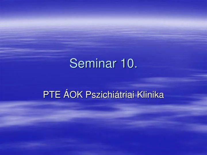 seminar 10