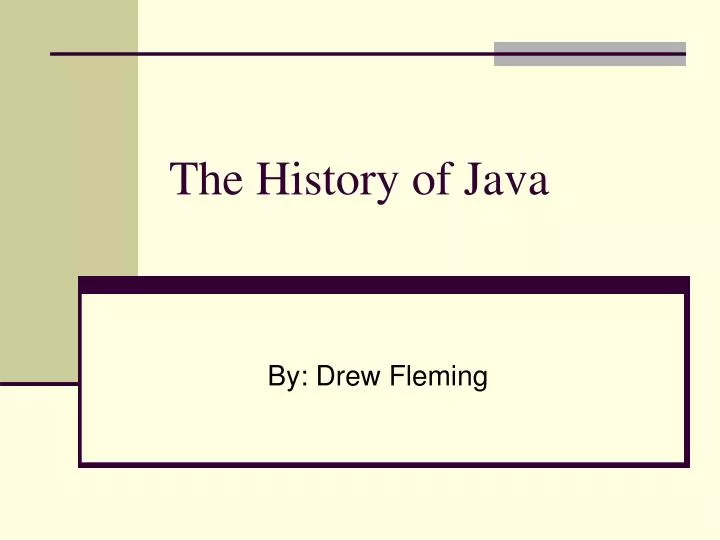 the history of java