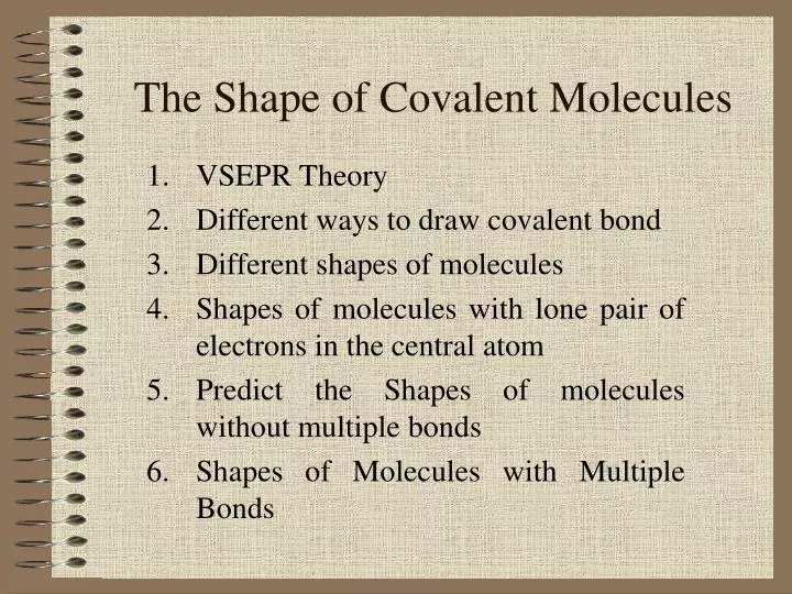 the shape of covalent molecules