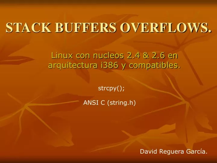 stack buffers overflows