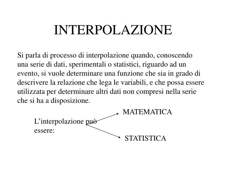 interpolazione