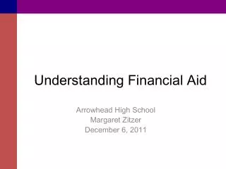 Understanding Financial Aid