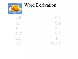 Word Derivation