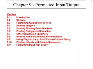 chapter 9 formatted input output