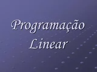 programa o linear