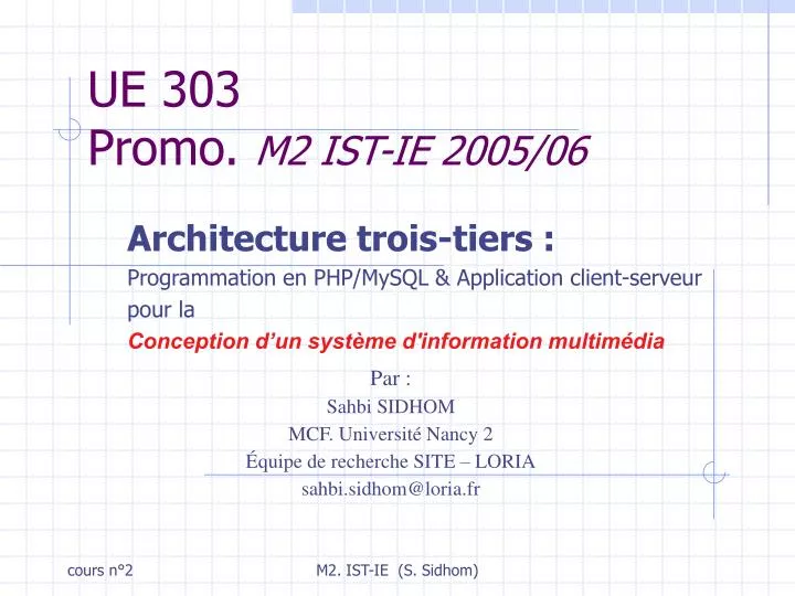 ue 303 promo m2 ist ie 2005 06