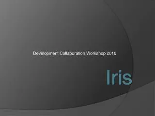 Development Collaboration Workshop 2010