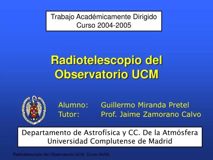 radiotelescopio del observatorio ucm