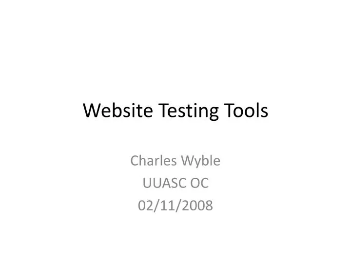 website testing tools