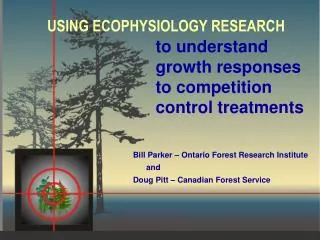 to understand growth responses to competition control treatments