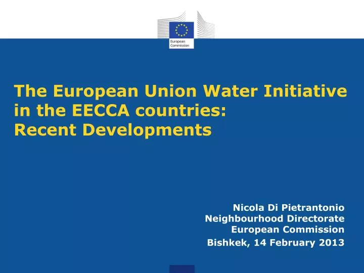 the european union water initiative in the eecca countries recent developments