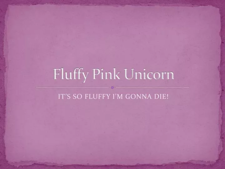 fluffy pink unicorn