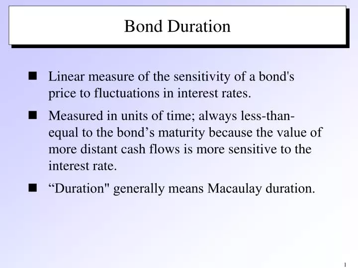 bond duration