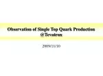 Observation of Single Top Quark Production @Tevatron - slide 1